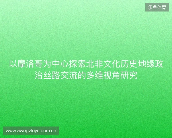 以摩洛哥为中心探索北非文化历史地缘政治丝路交流的多维视角研究